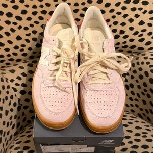 New Balance Women's Light Pink and White Sneakers